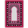 Luxurious Velvet Islamic Prayer Rug – Padded Janamaz Sajadah for Comfort Pink