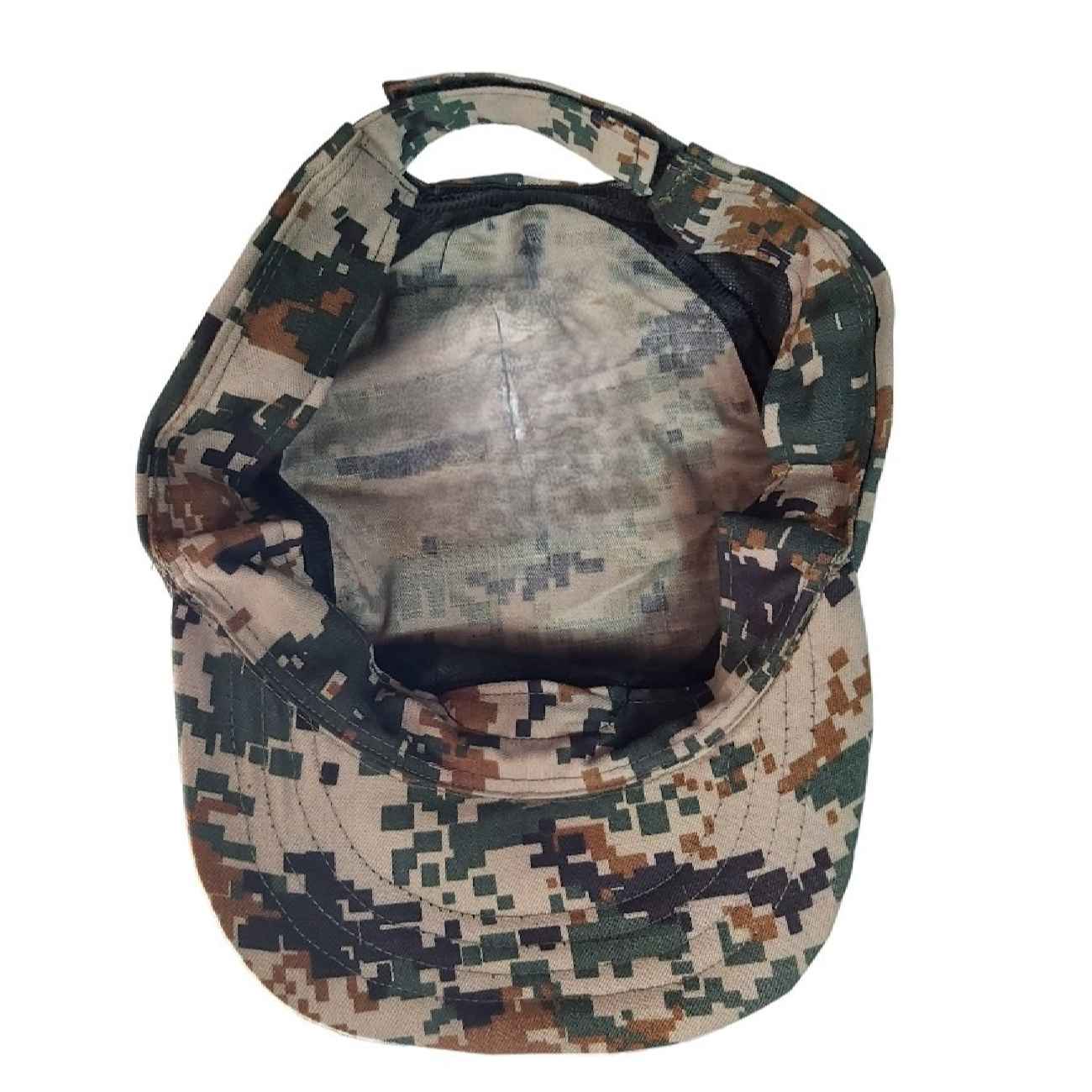 Military Cap with Satin Fabric and Adhesive Back – Grade One Green Digital