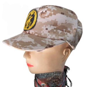 Military Cap with Short Brim – Grade One Khaki Digital Camouflage with Padding