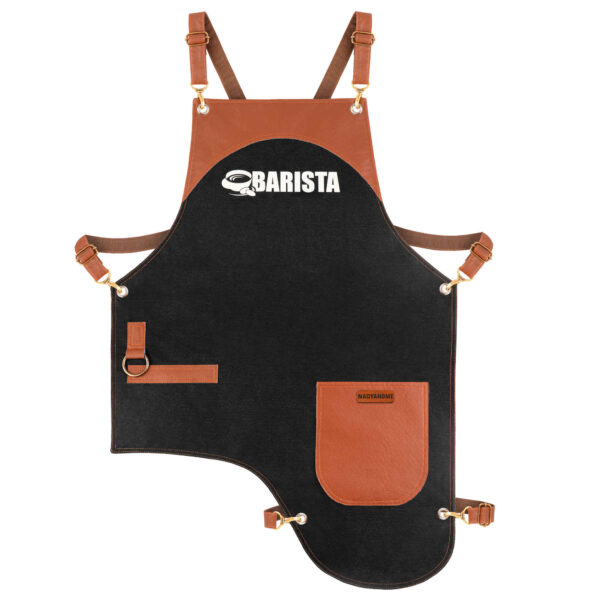 Modern Barista Apron Denim Sleek & Stylish in Black