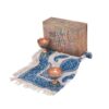 Persian Artisanal Gift Set Nut Bowls with Ghalamkar Tablecloth