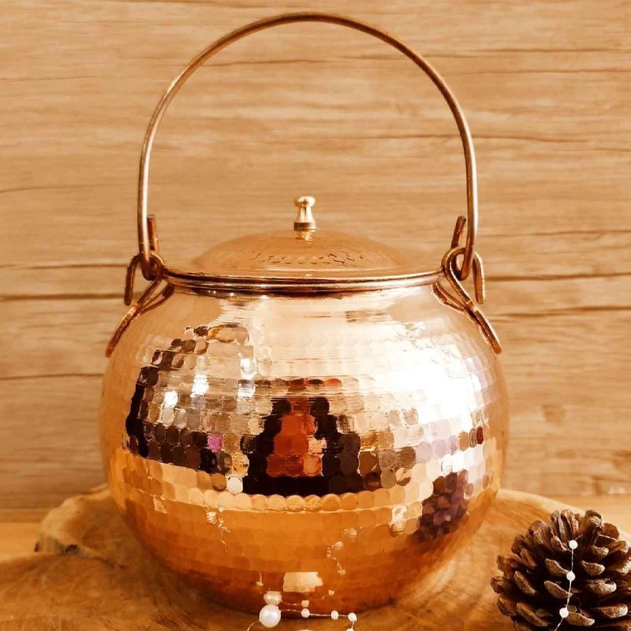 Persian Copper Abgoosht Pot with Lid for Cooking Model 9114