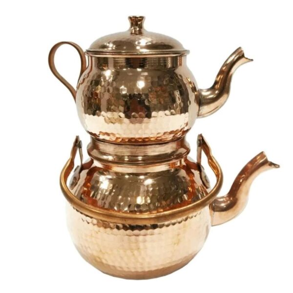 Persian Copper Double Teapot Durable and Hammered Cambyses