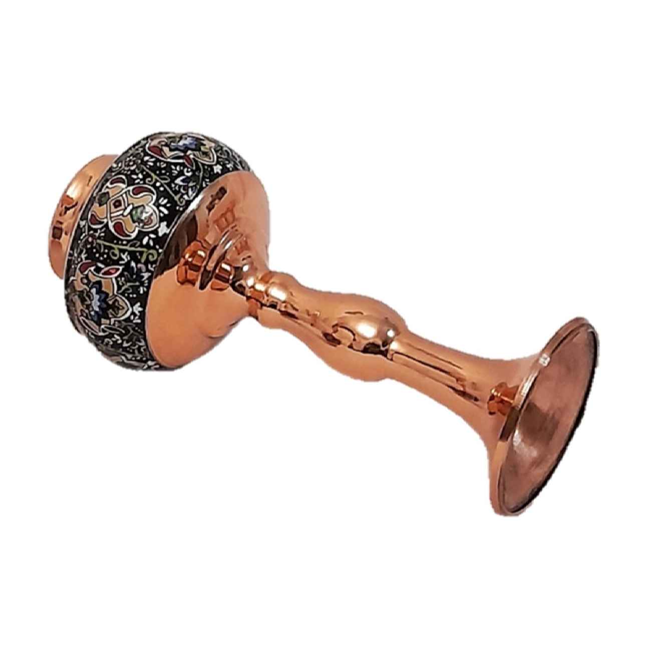 Persian Decorative Copper Vase with Floral Design Suitable for Home Décor