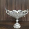 Persian Decorative Silver Bowl – Handcrafted and Engraved with a Footed Base