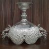 Persian Decorative Silver Bowl – Handcrafted and Engraved with a Footed Base