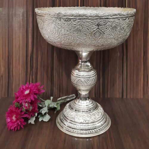 Persian Decorative Silver Bowl – Unique Handcrafted Decorative Piece
