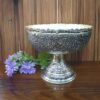 Persian Decorative Silver Bowl with Footed Base – Ideal for Gifts and Home Décor