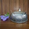 Persian Decorative Silver Bowl with Handcrafted Detailing – Ideal for Traditional Decor