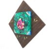 Persian Decorative Wooden Wall Key Holder - Handcrafted with Lotus Flower Design