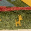 Persian Gabbeh Wool Runner Rug Handwoven in Fars Striped with Animal Motifs