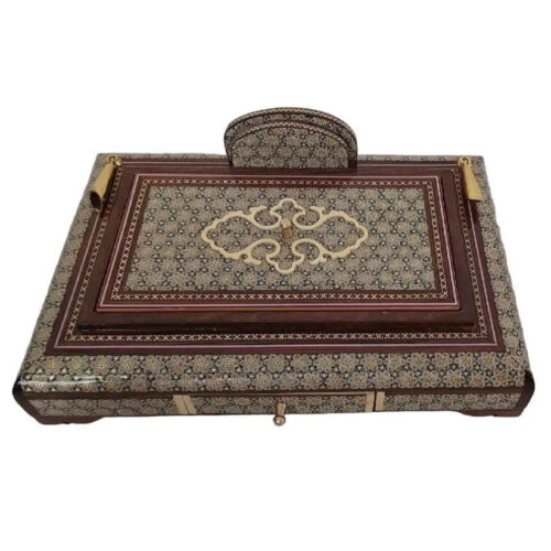 Persian Handcrafted Wooden Pen Holder – Ideal for Office, Study, and Workspace Organization