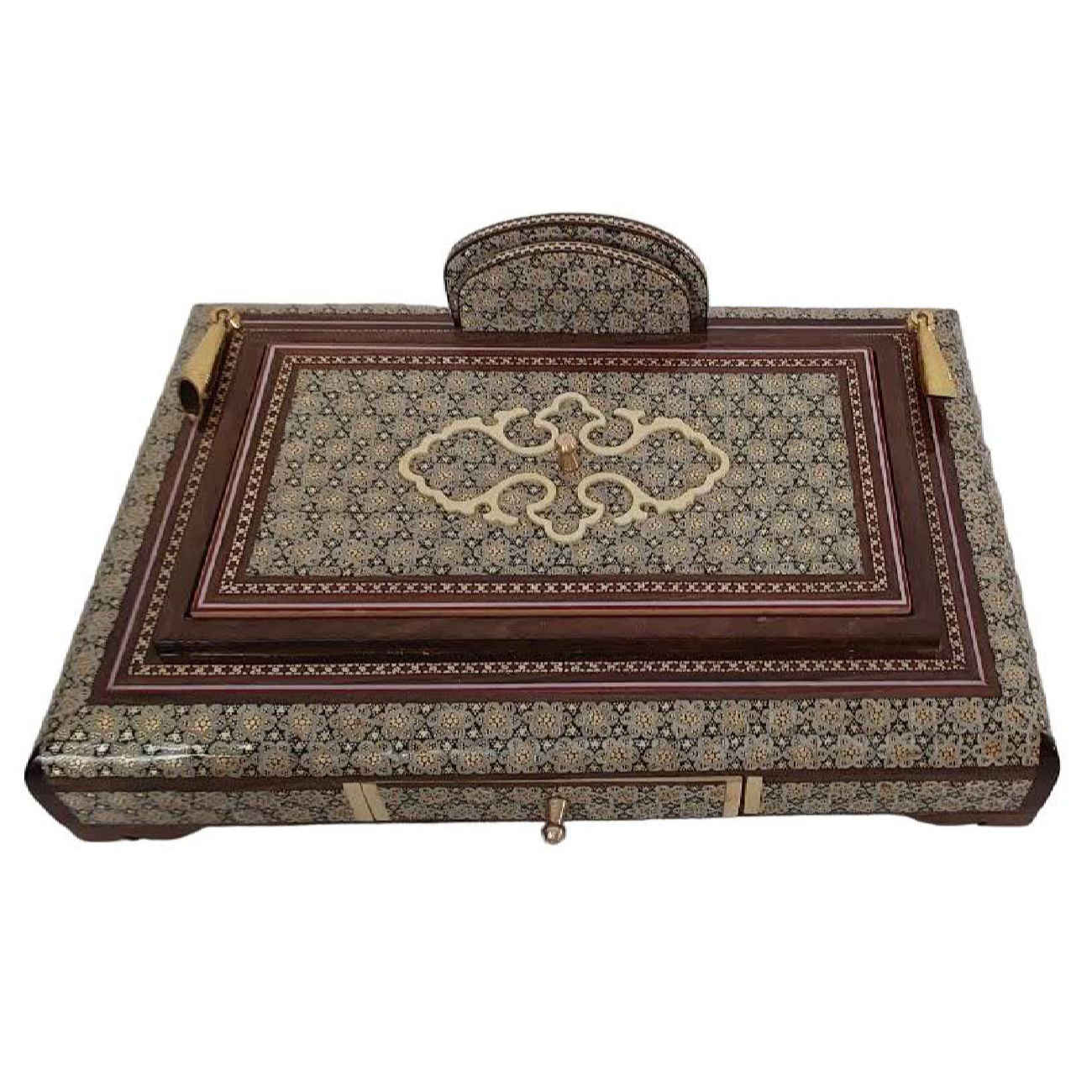 Persian Handcrafted Wooden Pen Holder - Ideal for Office, Study, and Workspace Organization
