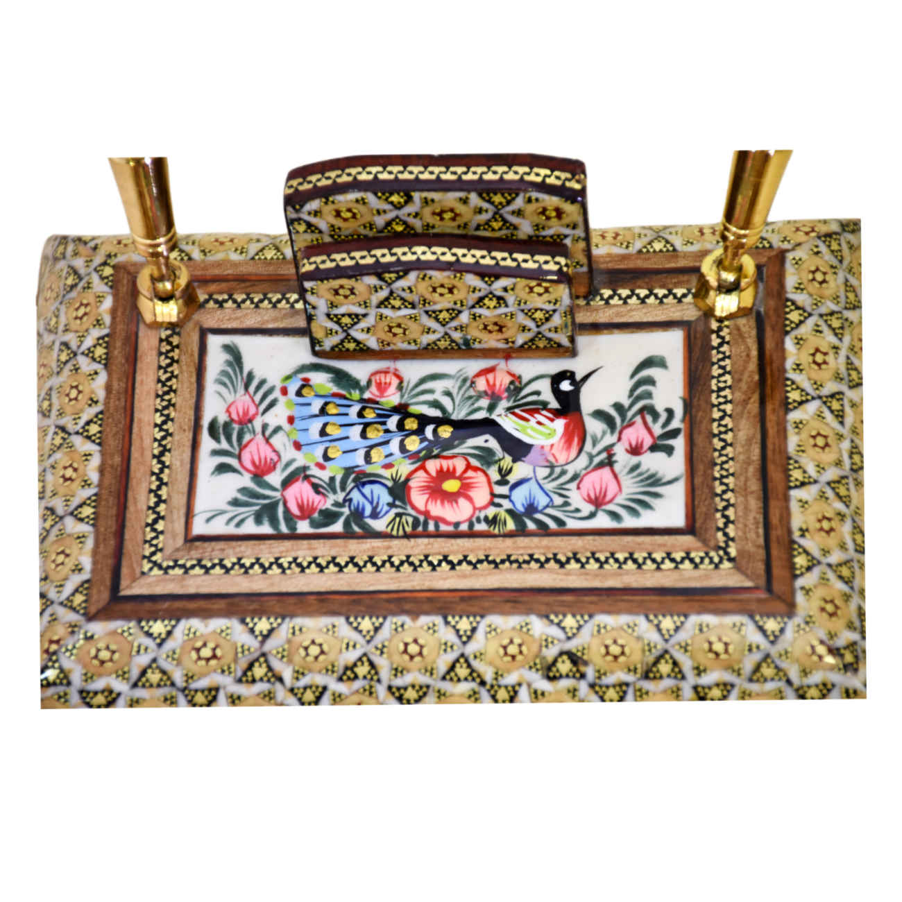 Tailored Touch – Personalized Persian Wooden Holder for Workspace Needs