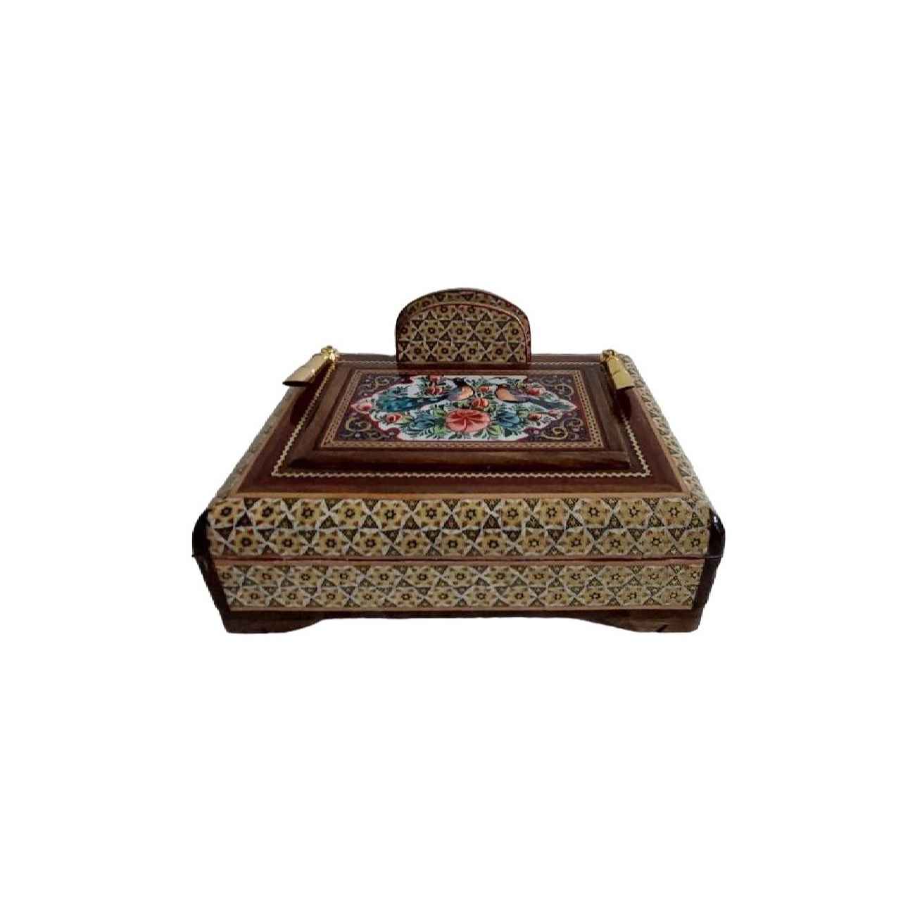 Persian Handcrafted Wooden Pen Holder for Desk - Organizer for Office Supplies