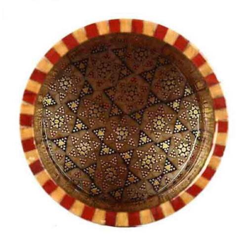Crafted Precision – Persian Khatam Kari Wooden Pen Holder for Desks
