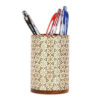 Persian Handcrafted Wooden Pen Holder with Khatam Kari for Desk