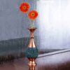 Persian Inlaid Turquoise Copper Vases -  Iranian Fine Art