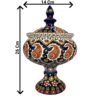 Persian Pottery Sugar Bowl with Lid - Minakari Enameled with Paisley Design