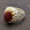 Persian Silver Ring - for Men with Yemeni Agate Stone