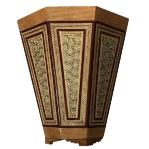 Persian Waste Basket Khatamkari - Handcrafted Luxury for Home Decor