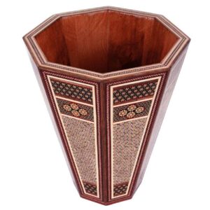 Persian Waste Basket Khatamkari – Handcrafted Luxury for Your Home Decor
