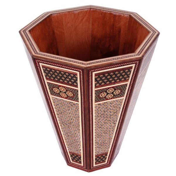 Persian Waste Basket Khatamkari - Handcrafted Luxury for Your Home Decor