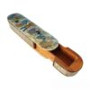Persian Wooden Pencil Box with Handcrafted Khatamkari & Caravan Design