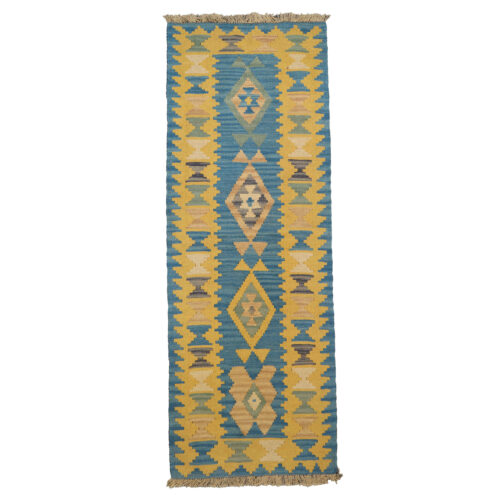 Persian Wool Kilim Runner Rug Original Handwoven in Fars Qashqai