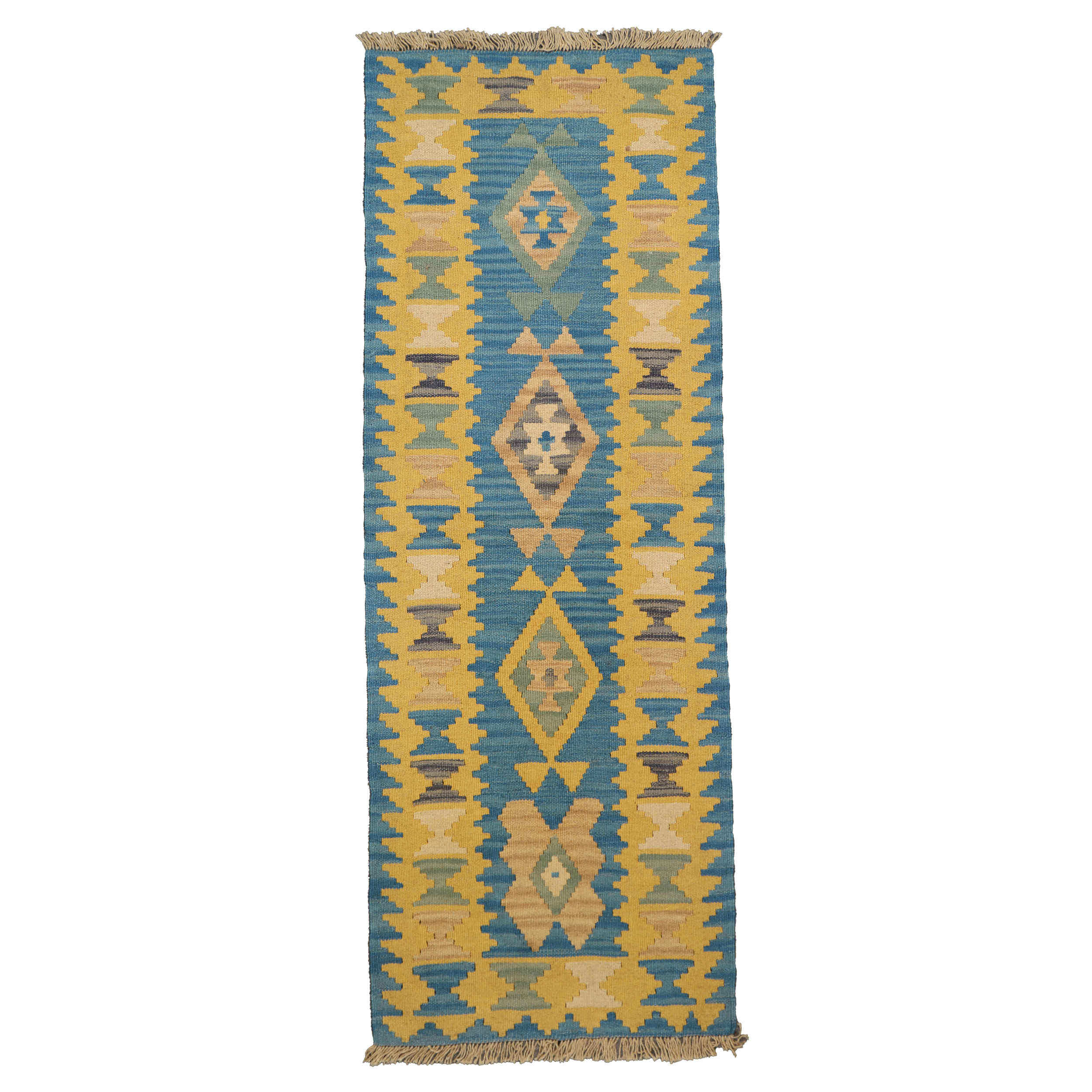 Persian Wool Kilim Runner Rug Original Handwoven in Fars Qashqai