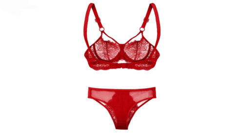 Red Lace Bra and Panty Set – Bold and Beautiful – Romantic Lingerie