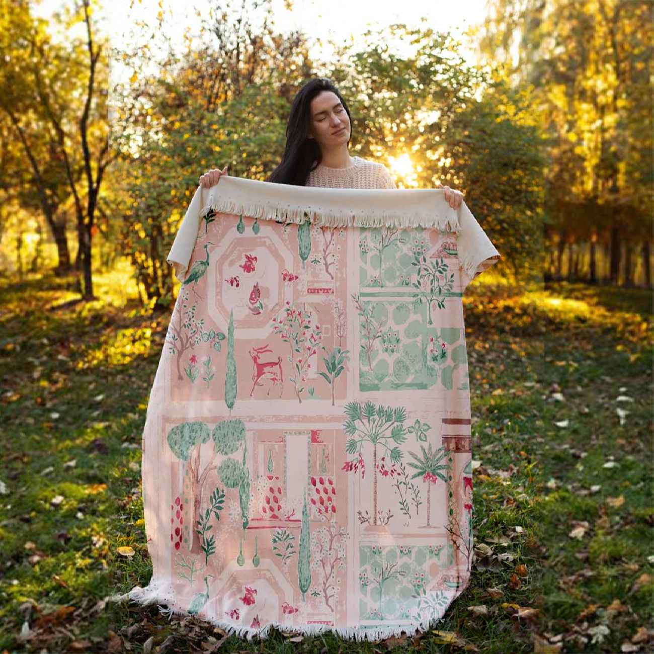 Sofa Throw with Dream City Design – Ideal for Movie Night & Relaxing