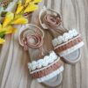 Strapped Macrame Sandal - Boho Style with Pearl Design