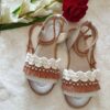 Strapped Macrame Sandal - Boho Style with Pearl Design