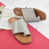 Toe Ring Slipper for women - Stylish with Snake Skin Design in Gray