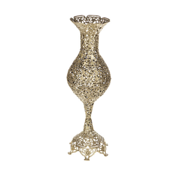 Traditional Handcrafted Brass Vase Art for Floral Arrangement