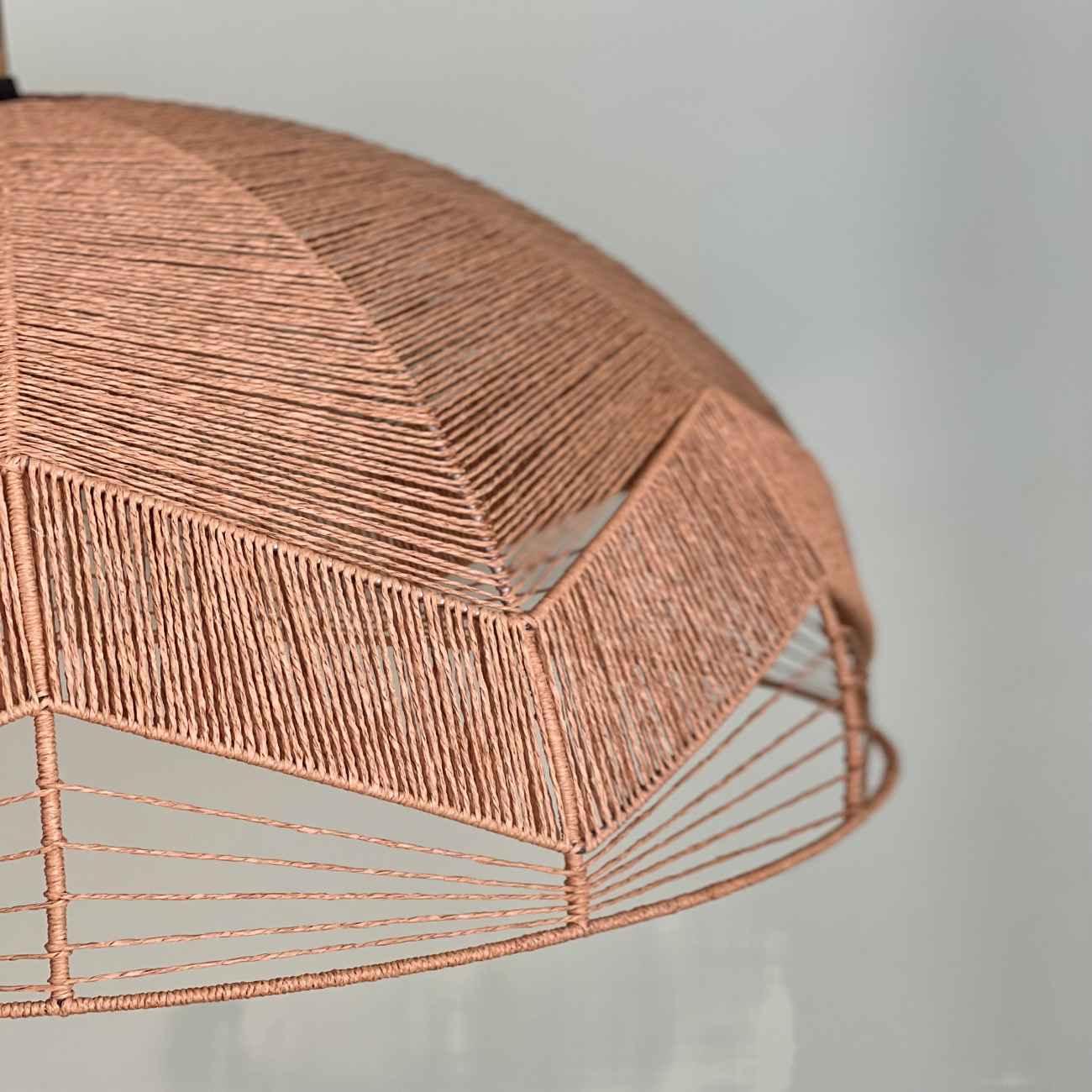Woven Pendant Light with Natural Fibers Eco-Friendly