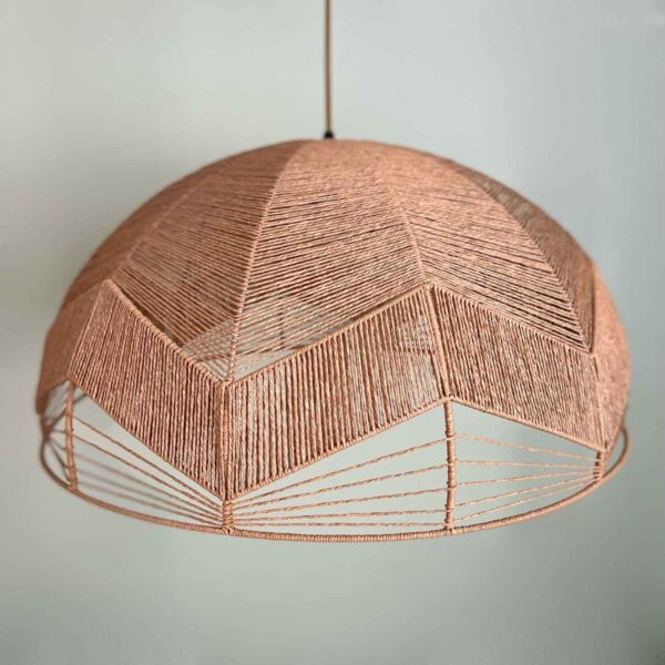 Woven Pendant Light with Natural Fibers Eco-Friendly