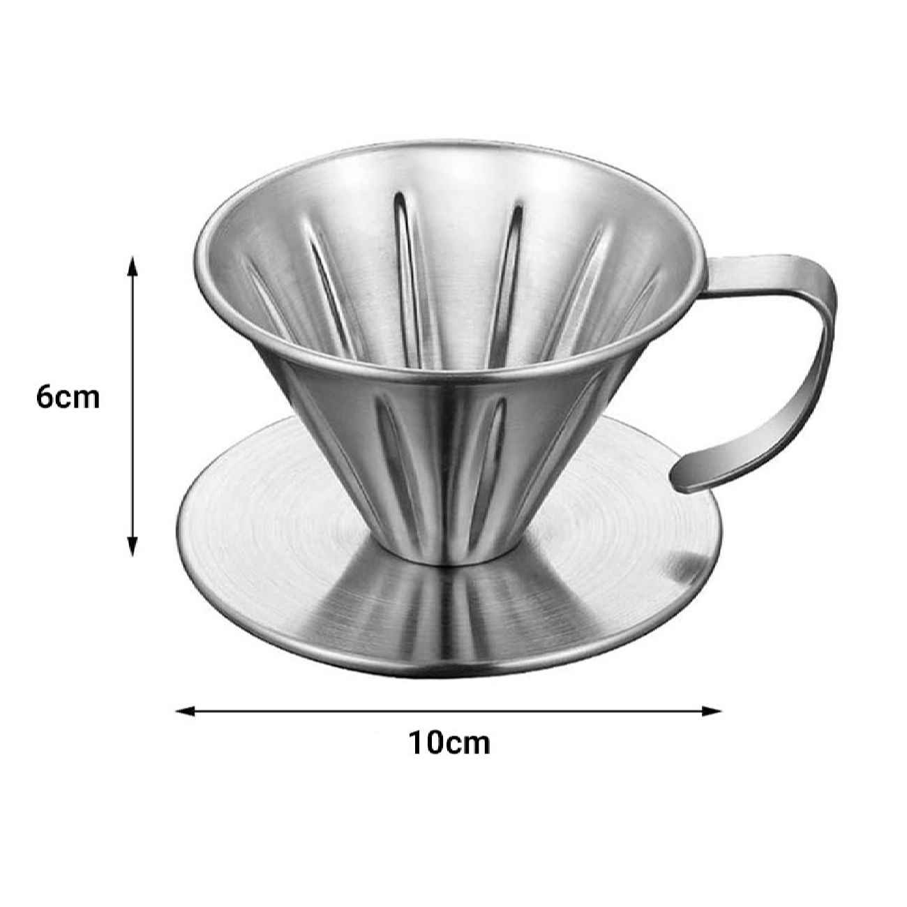 V60 Coffee Dripper – Portable & Steel for Precision and Manual Brewing