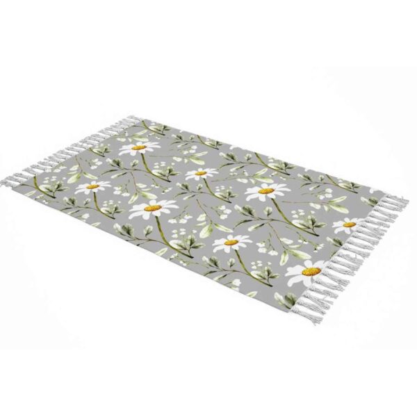 Velvet Sofa Throw with Chamomile Design - Perfect for Home Decor