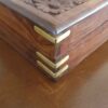 Vintage-Inspired Handcrafted Wooden Jewelry Box with Floral Design