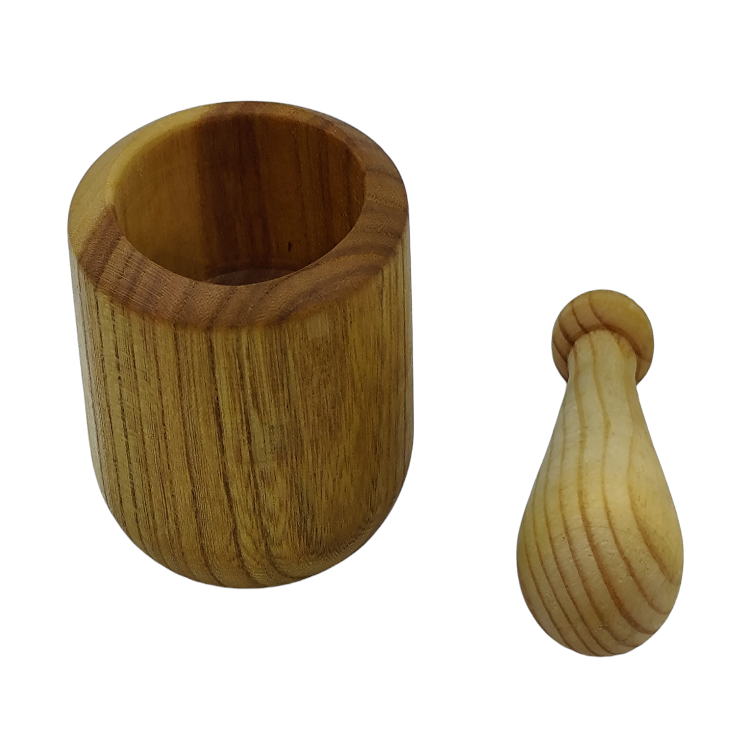 Wooden Mortar & Pestle Set Herb & Spice Grinder Model Abtin
