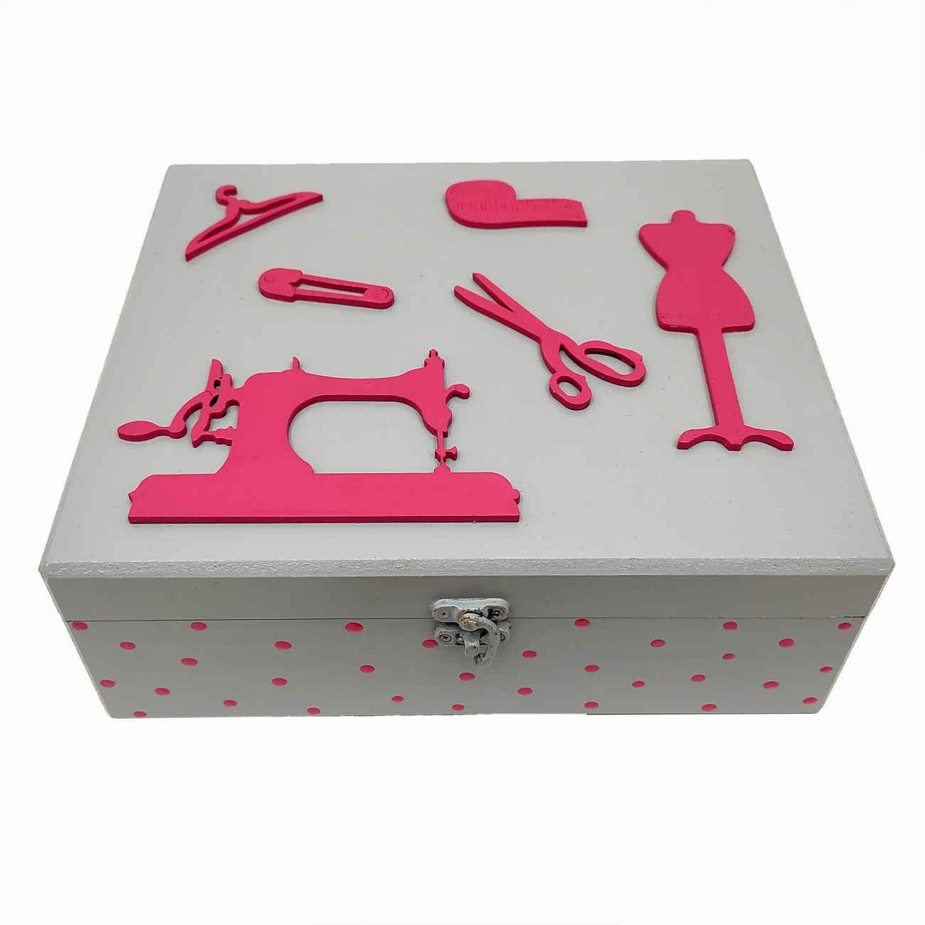 Wooden Sewing Kit in Pink - Best Storage Solutions for Seamstress