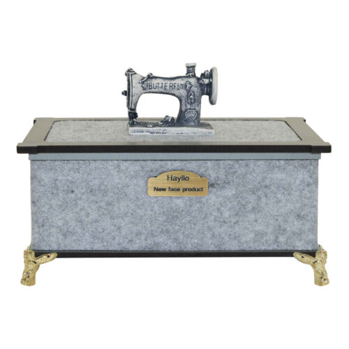 Wooden Footed Sewing Kit – Essential Tools for Seamstress Work