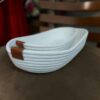 Woven Basket - Embroidered Braid - Oval Design for Bread and Vegetables (2 Pieces)