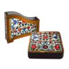Artistic Coaster Set - Tile Model with Floral Design Pack of 6