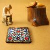 Artistic Coaster Set - Tile Model with Floral Design Pack of 6