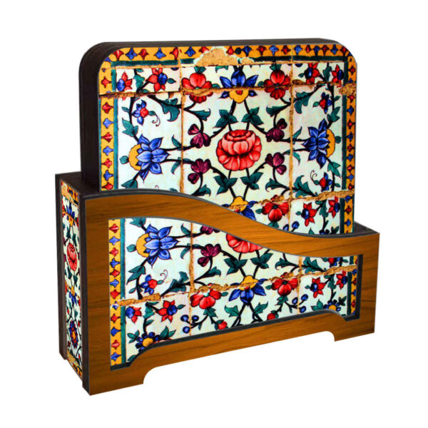 Artistic Coaster Set - Tile Model with Floral Design Pack of 6