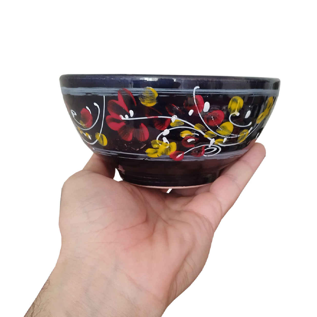 Artistic Pottery Bowl – For Serving Yogurt, Soup, Ash, Noodles, Ice Cream & Side Dishes