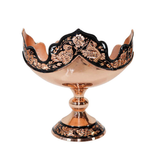 Persian Copper Decorative Bowl –  Elegant Artisanal Design for Your Table